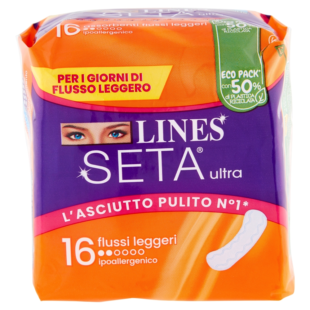 Lines Seta ultra flussi leggeri 16 pz